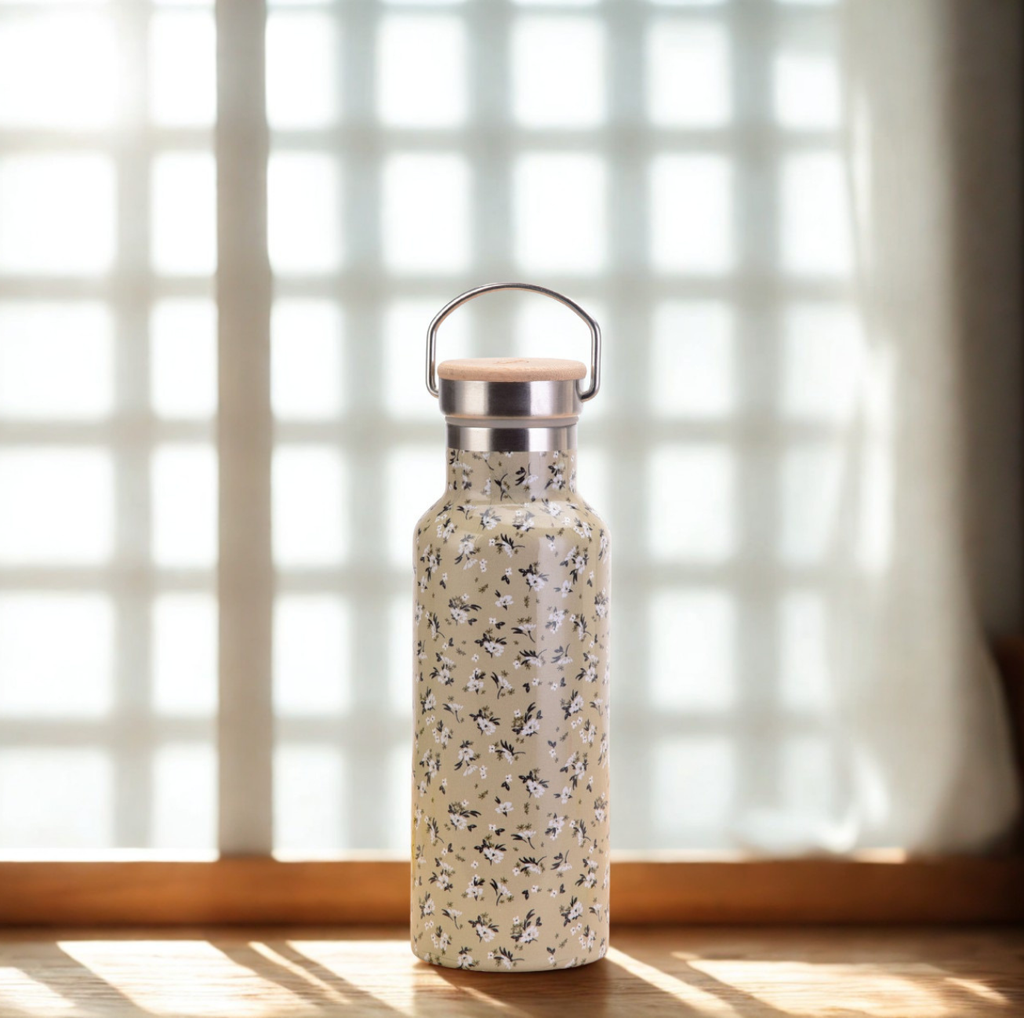 Gourde isotherme inox 500ml motifs floraux