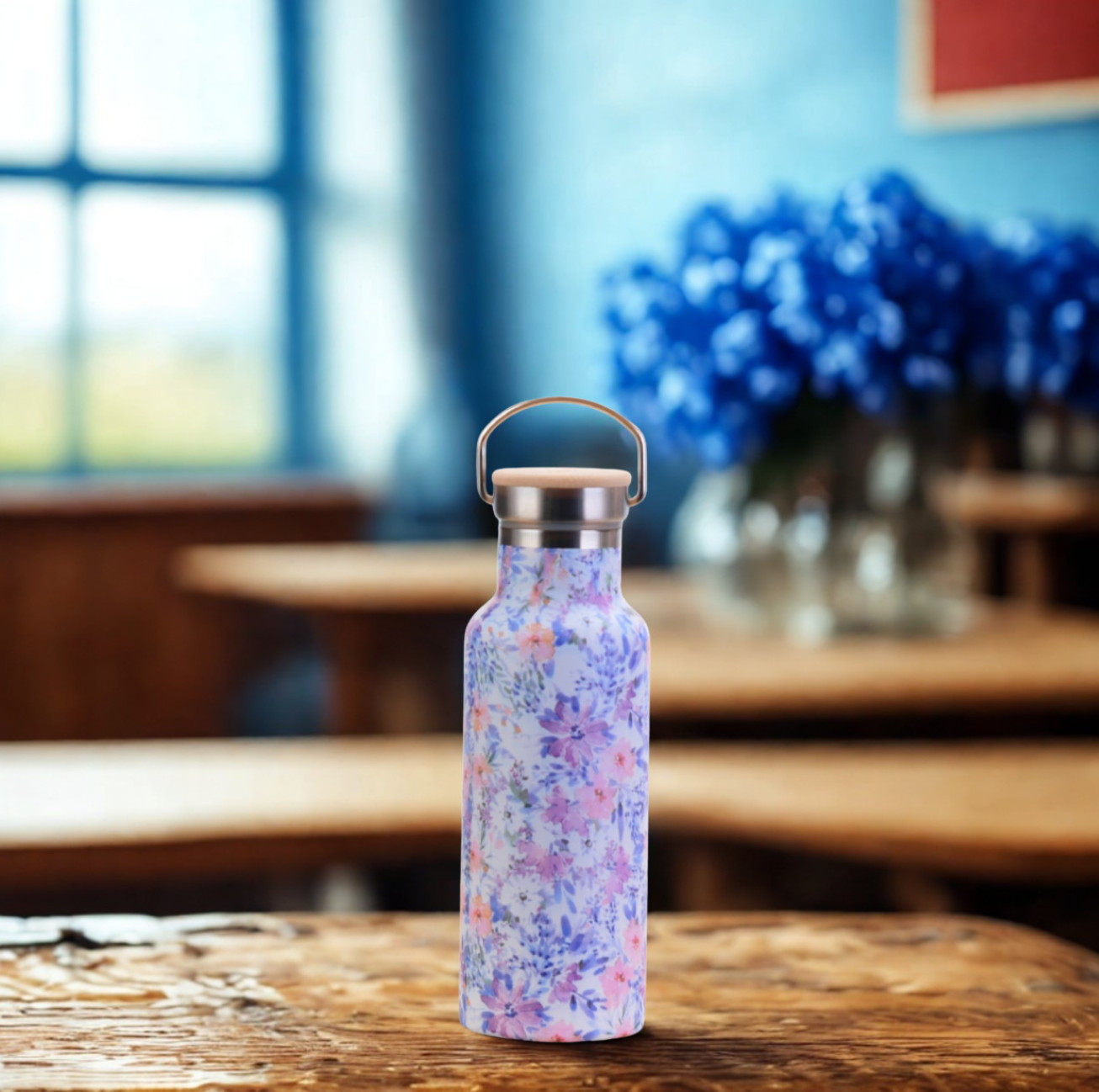 Gourde isotherme inox 500ml motifs floraux