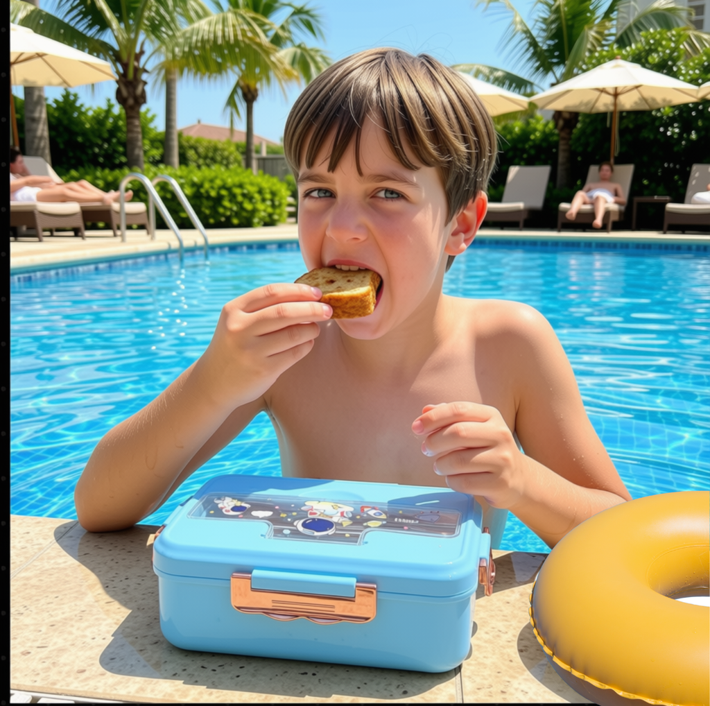 Boîte à lunch compartimentée en paille de blé compatible micro-ondes