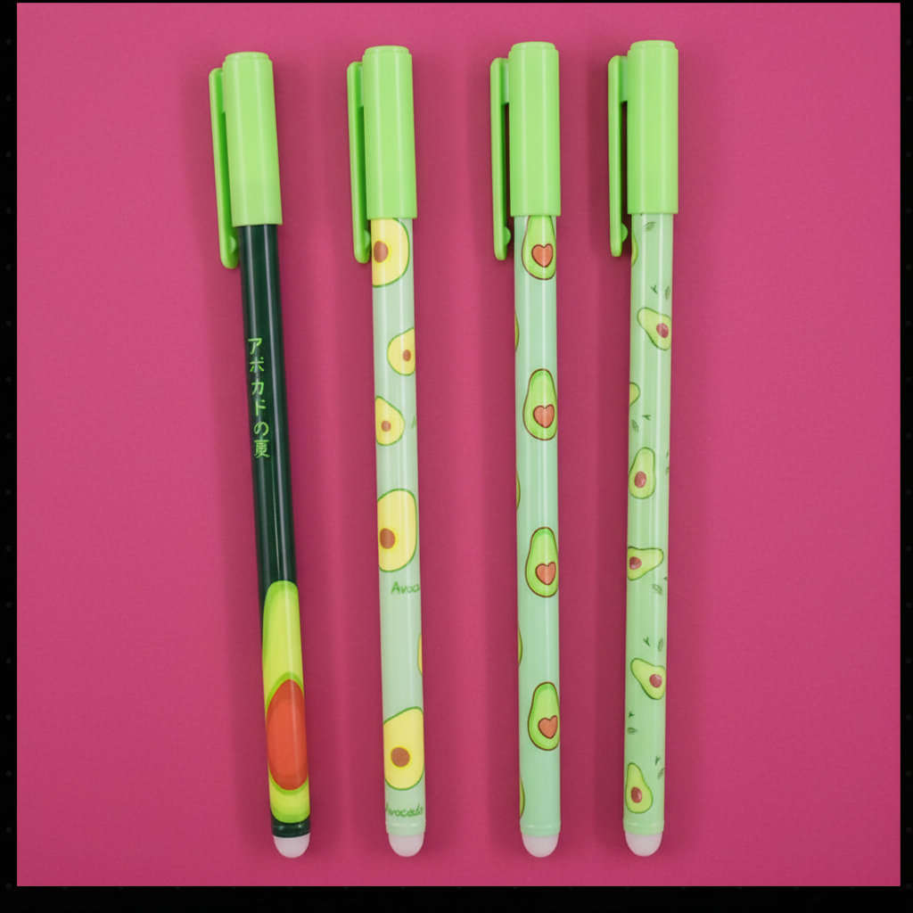 Cover stylos avocat fond rose foncé
