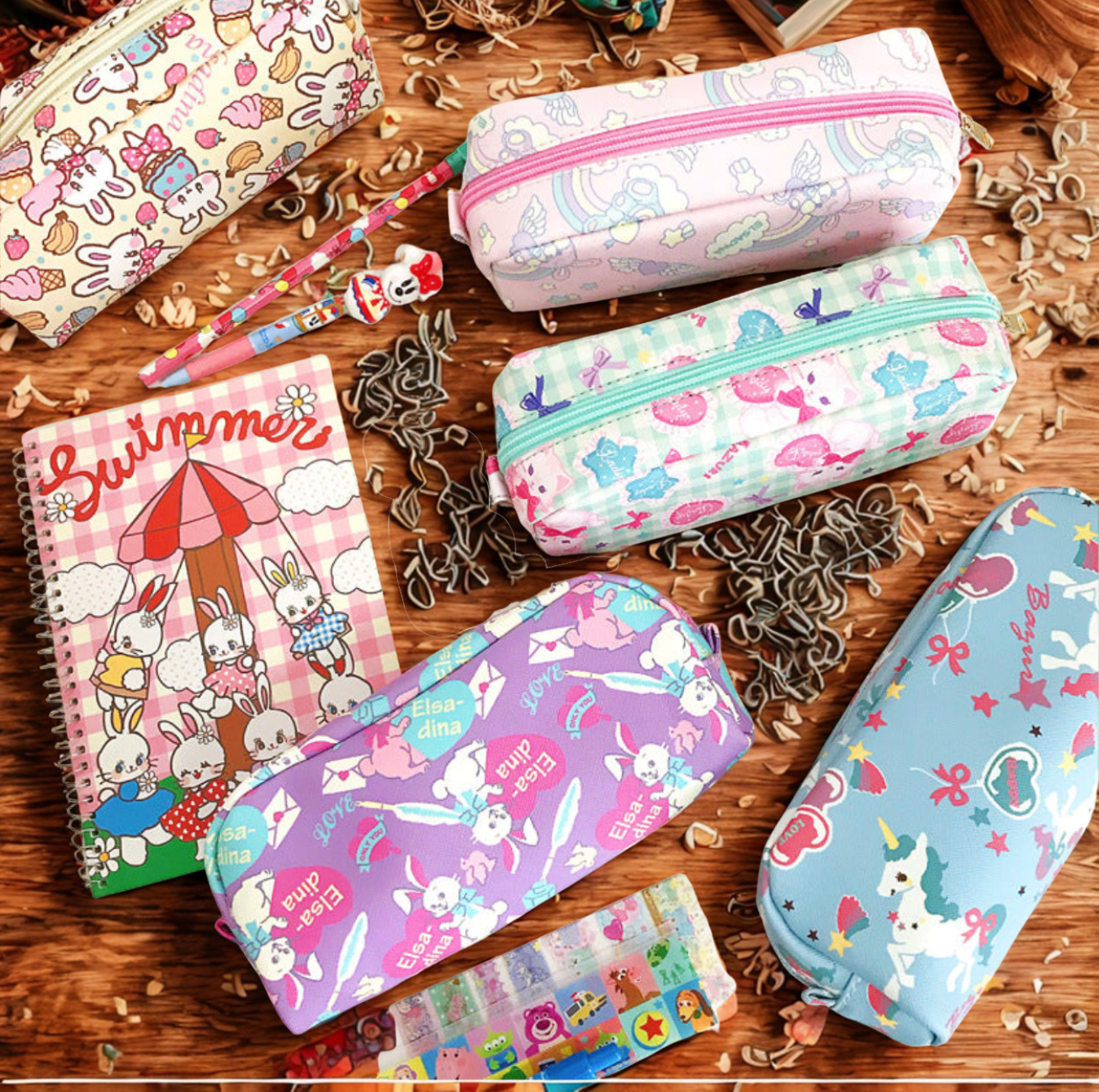 Trousse Kawaii Motifs Animaux