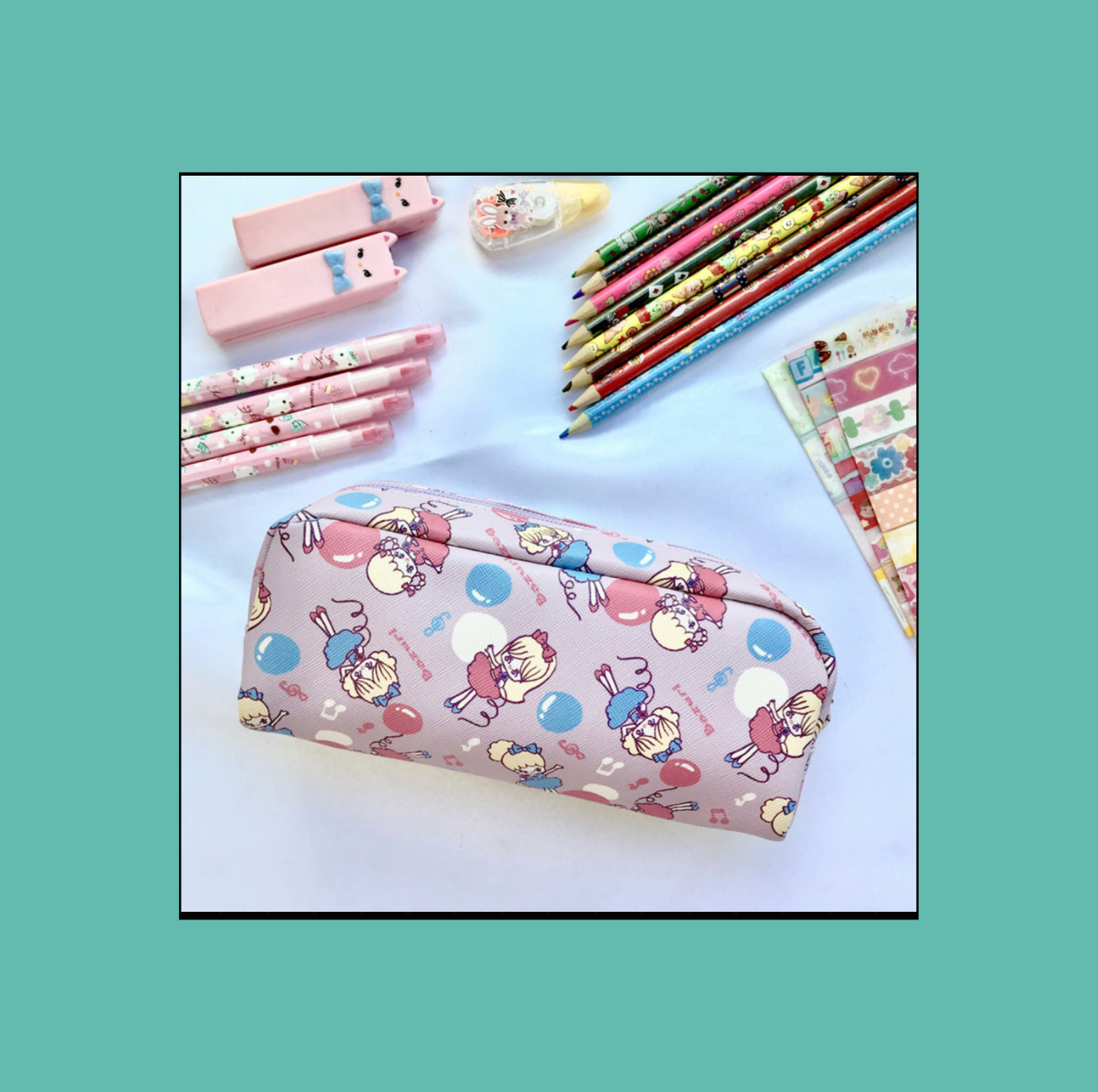 Trousse Kawaii Motifs Animaux