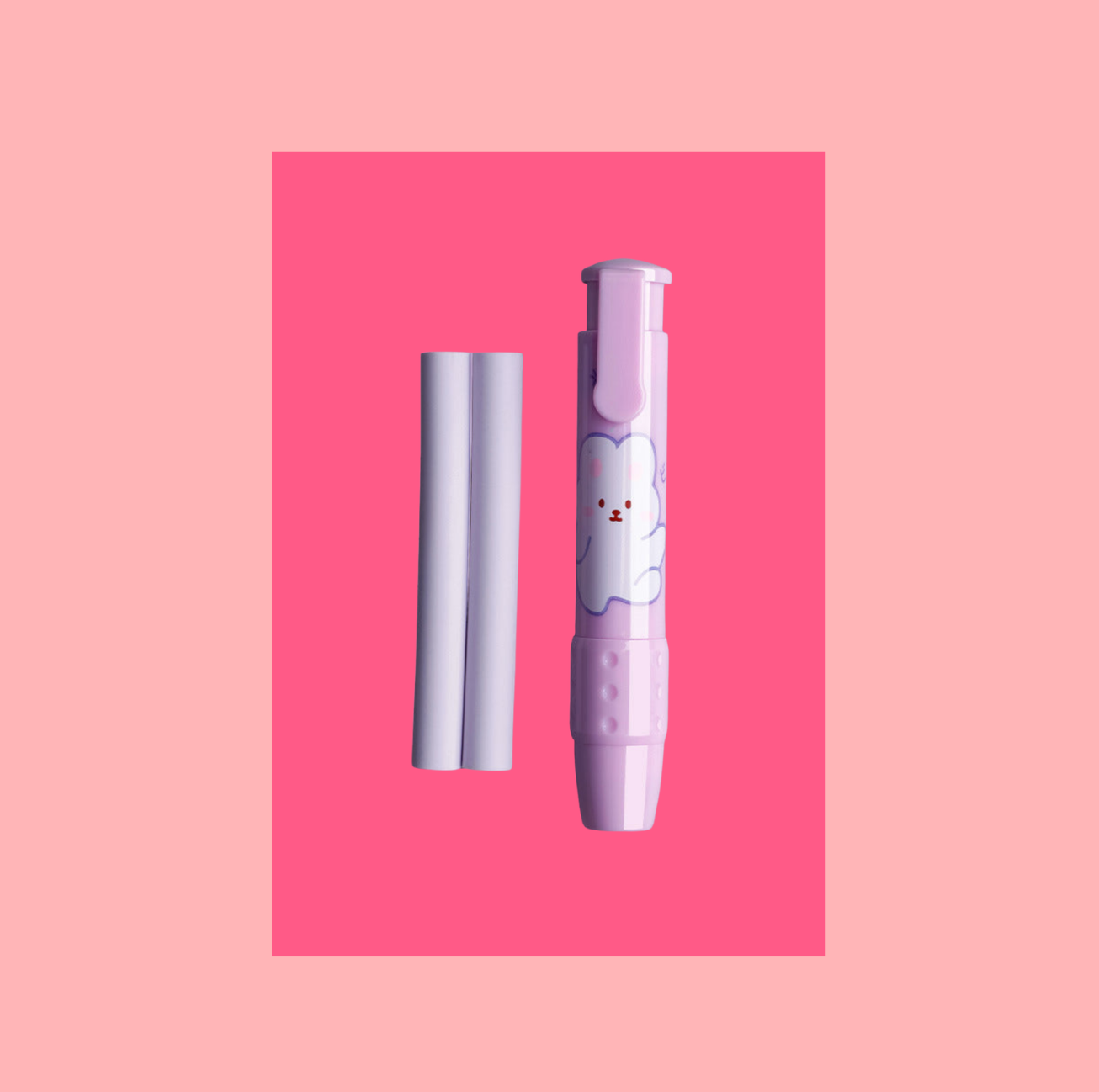 Stylos gomme kawaii à pression avec recharges