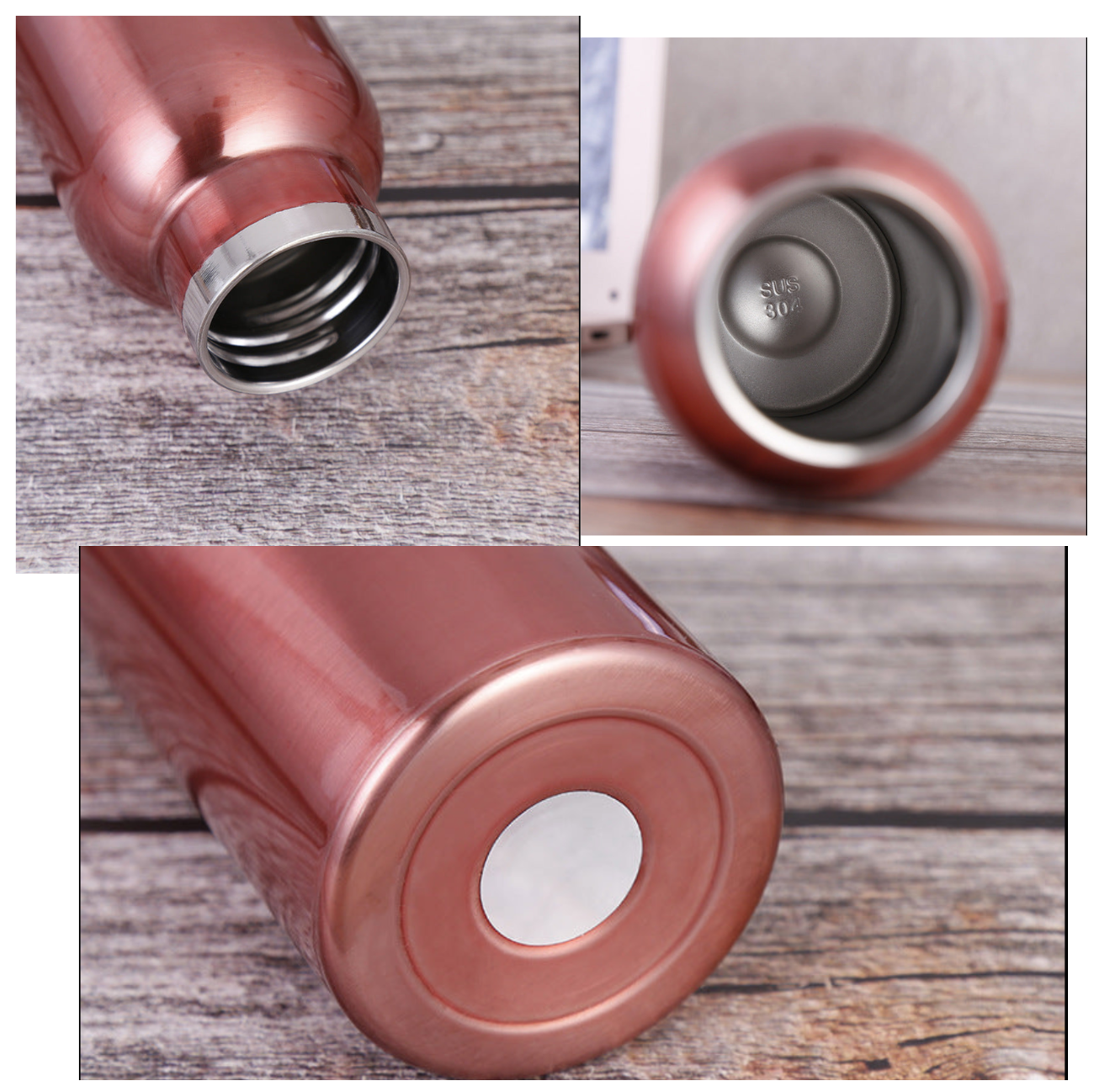 Gourde isotherme en inox double paroi 12h chaud/froid