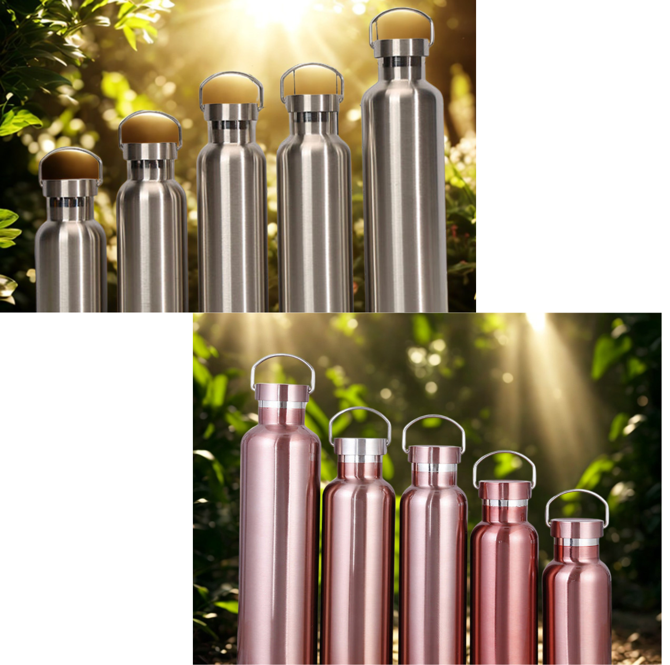 Gourde isotherme en inox double paroi 12h chaud/froid
