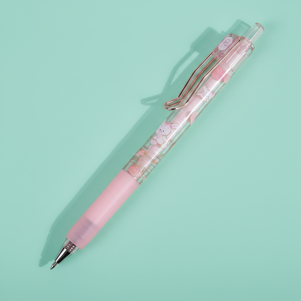 Gros plan stylo fond teal