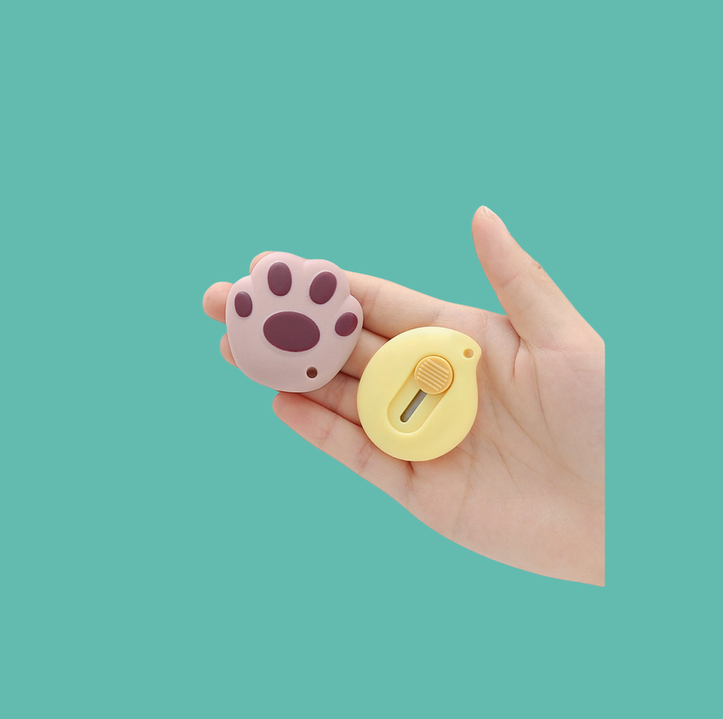 Mini cutter kawaii portable motif oiseau ou patte de chat