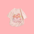 T-shirt kawaii oversize chat & Shiba Inu style japonais