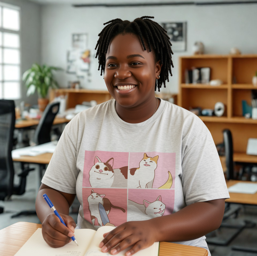 T-shirt kawaii oversize chat & Shiba Inu style japonais