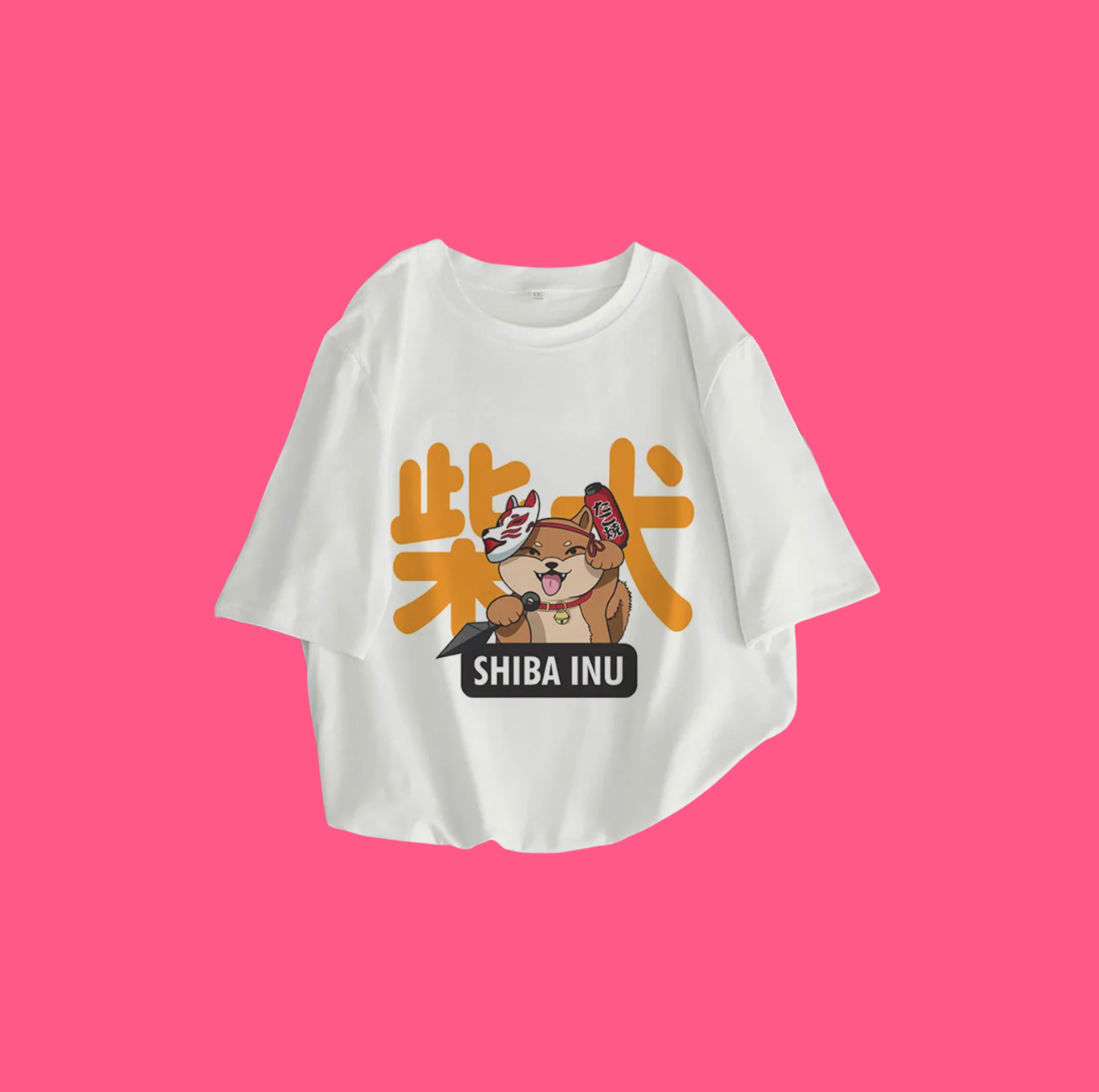 T-shirt kawaii oversize chat & Shiba Inu style japonais