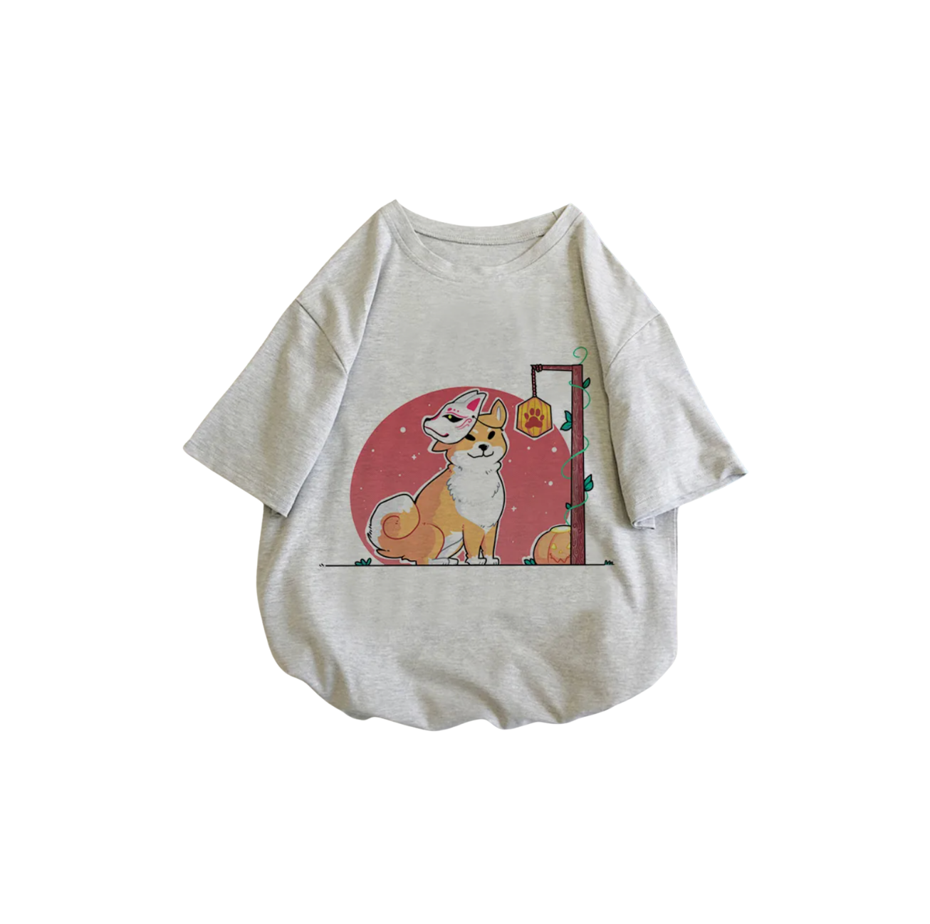 T-shirt kawaii oversize chat & Shiba Inu style japonais