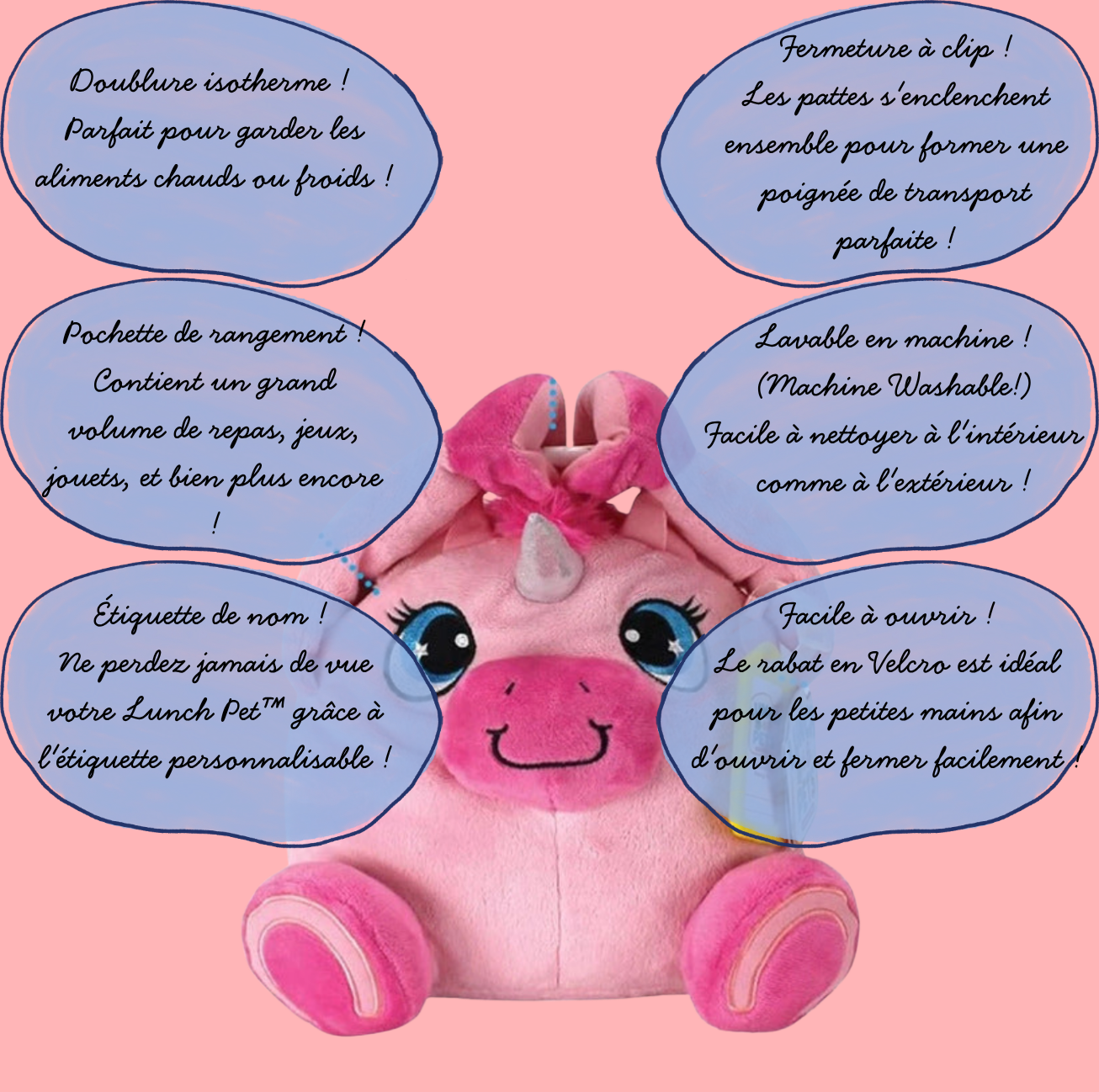 Sac à Goûter Isotherme Peluche Animaux Kawaii
