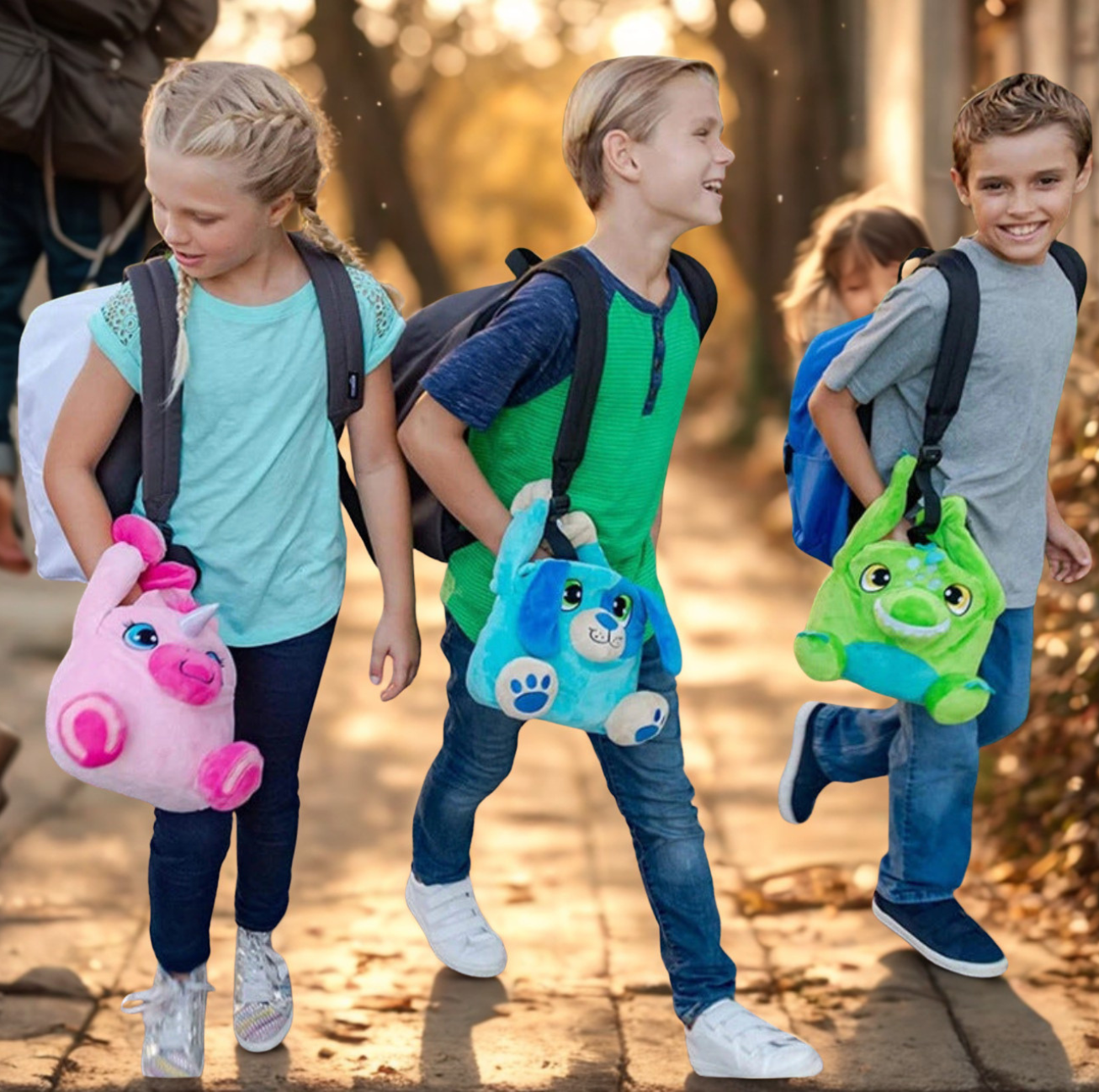 Sac à Goûter Isotherme Peluche Animaux Kawaii