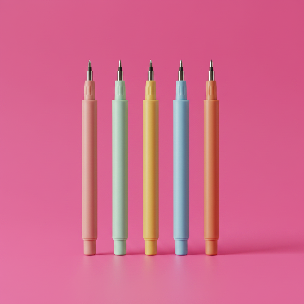 Stylos gel couleur kawaii à pression 0,5 mm