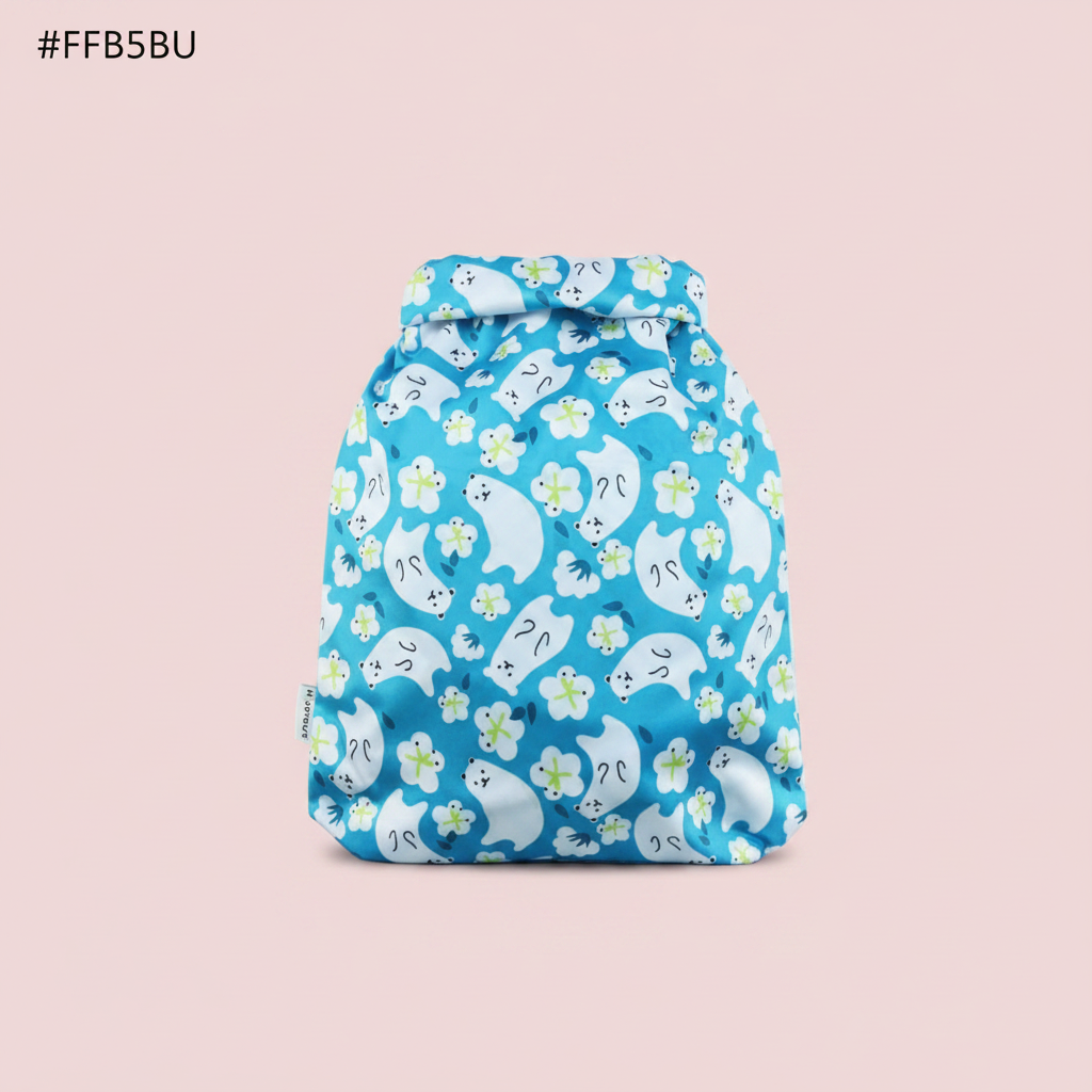 Sac phoques fond rose pâle