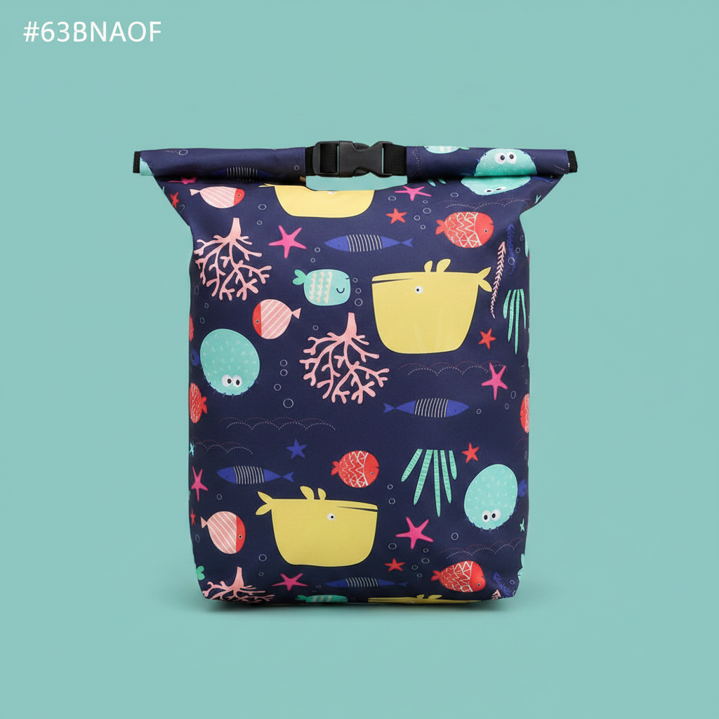 Sac poissons fond teal