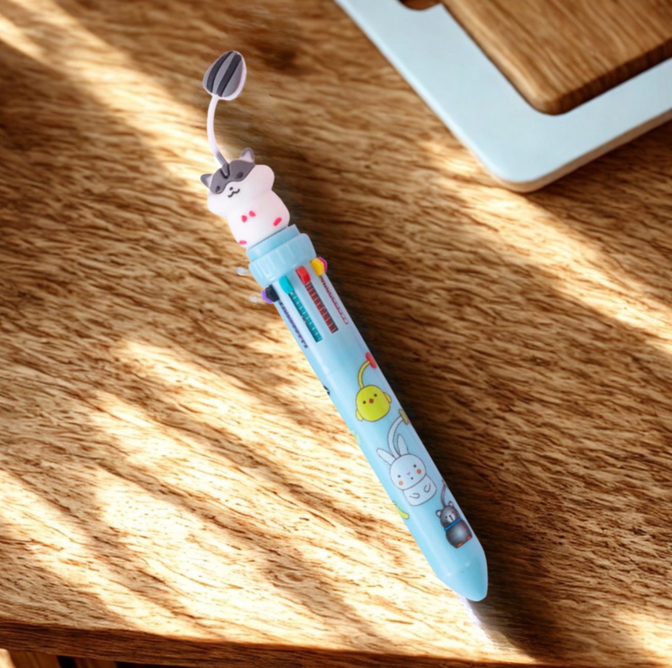 Stylo bille 10 couleurs avec pendentif kawaii