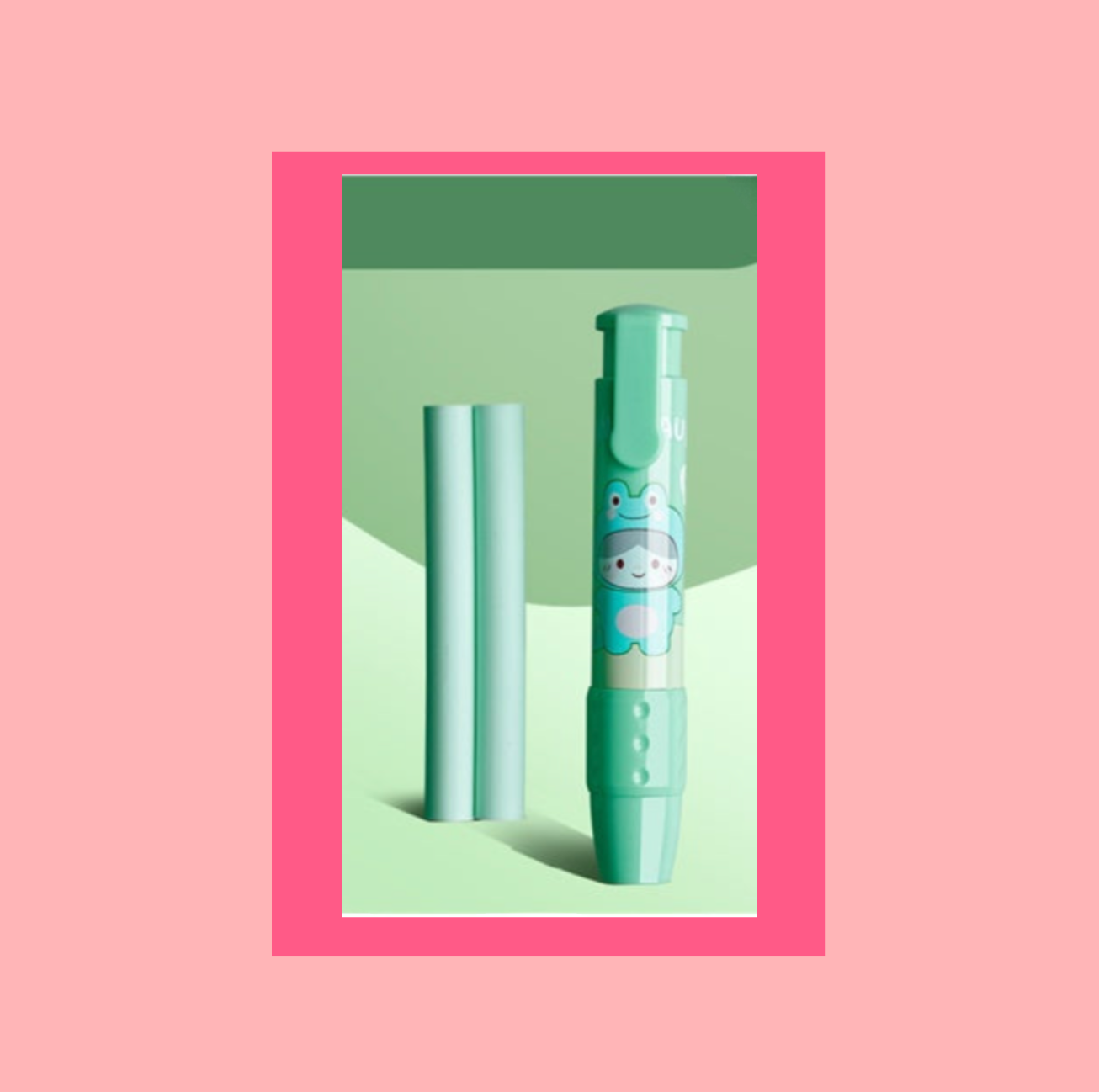 Stylos gomme kawaii à pression avec recharges