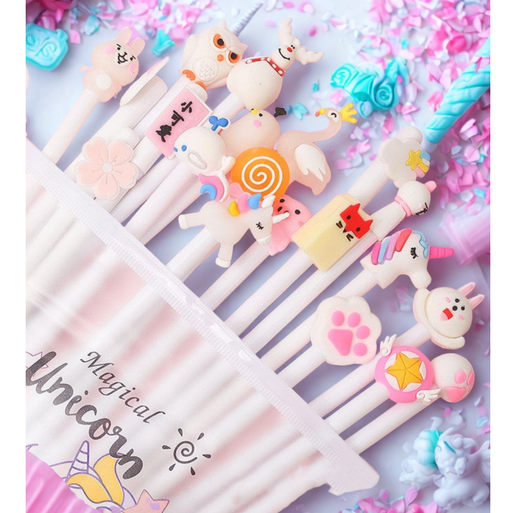 Stylos encre carbone pocket set kawaii