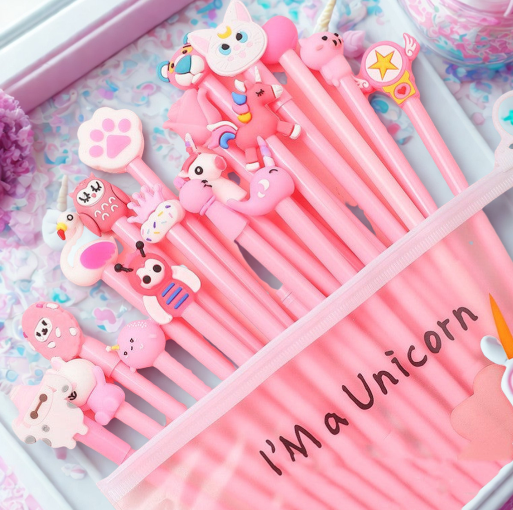Stylos encre carbone pocket set kawaii