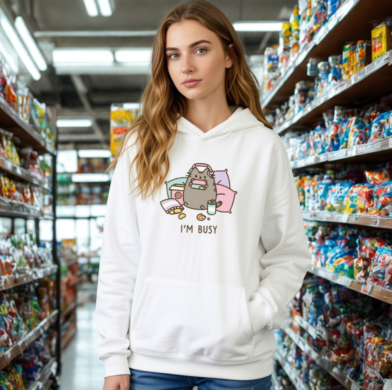 Hoodie Kawaii Chat Style Harajuku Manches Longues