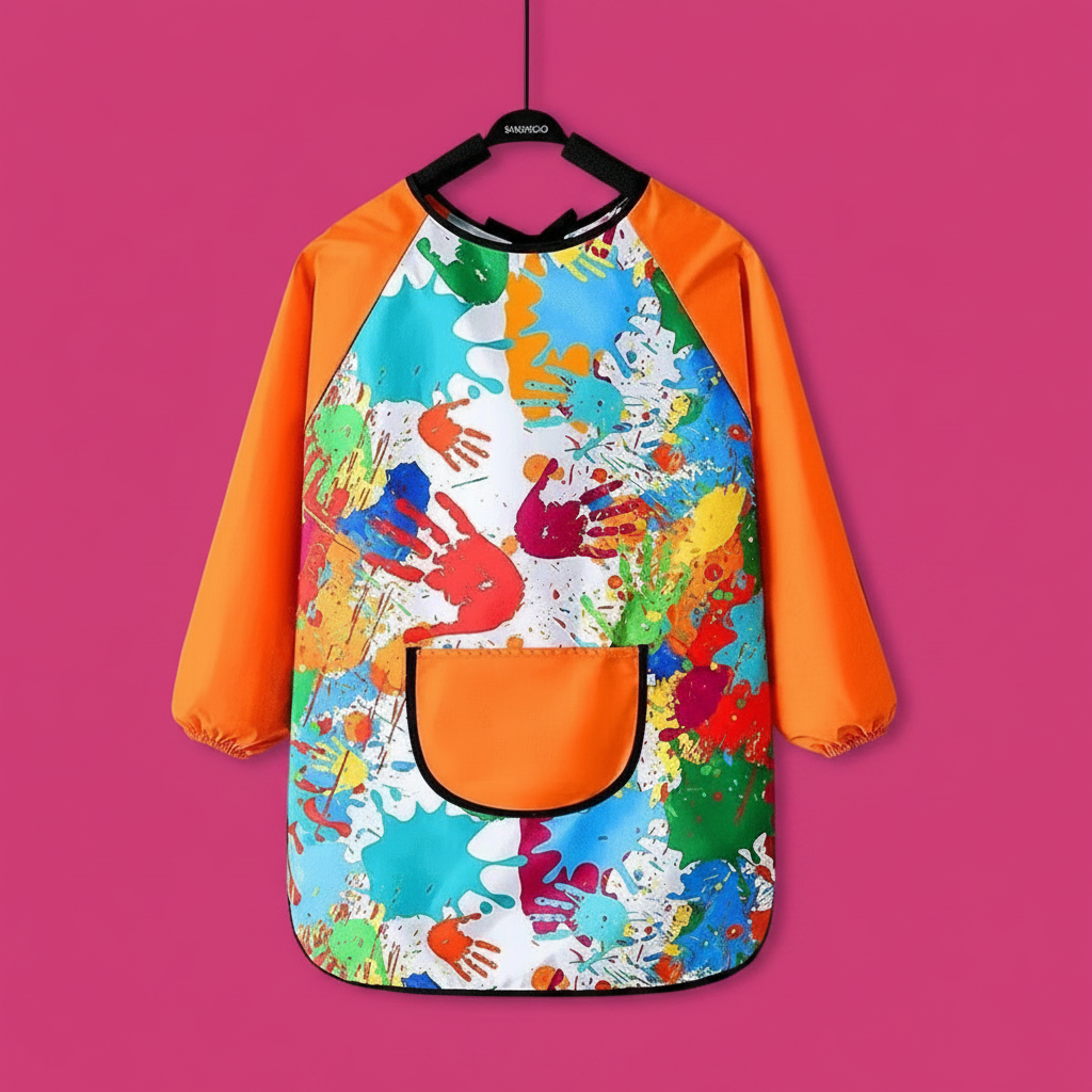 Tablier manches orange